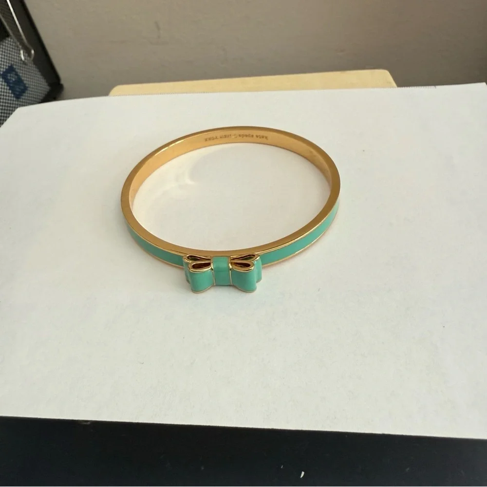 Kate Spade Gold and Green Minimalist Bracelet - Picture 8 of 11